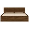 vidaXL Bed Frame with LED without Mattress Brown Oak 160x200 cm