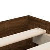 vidaXL Bed Frame with Drawers without Mattress Brown Oak 200x200 cm