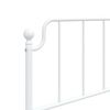 vidaXL Metal Bed Frame without Mattress with Headboard White 100x200cm