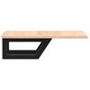 vidaXL Basin Shelf Wall Mounted Steel and Solid Wood Oak