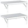 vidaXL Wall Shelves 2 pcs 50x30 cm Silver Stainless Steel
