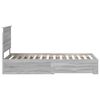 vidaXL Bed Frame with Drawer Grey Sonoma 90 x 190 cm Engineered Wood