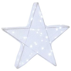 vidaXL 3D Christmas Star 50 LEDs Cold White 55 x 53.5 x 10 cm