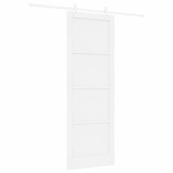 vidaXL Sliding Door White 83 x 232 cm Solid Pine Wood