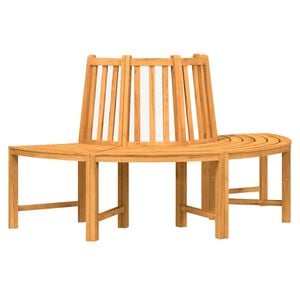 vidaXL Tree Bench Half Round &Oslash;160 cm Solid Wood Teak