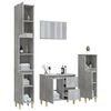 vidaXL 4 Piece Bathroom Furniture Set Concrete Grey Engineered Wood
