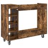 vidaXL Golf Cabinet with Wheel Plain Smoked Oak 120 x 45 x 98 cm
