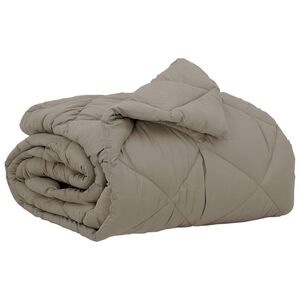vidaXL Full Year Duvet Light Grey 135 x 200 cm Microfiber