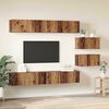 vidaXL TV Cabinet Set Wall-mounted Old Wood Engineered Wood