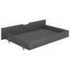 vidaXL Bed Frame without Mattress Dark Grey Solid Pinewood 90x200 cm (322019+321990)