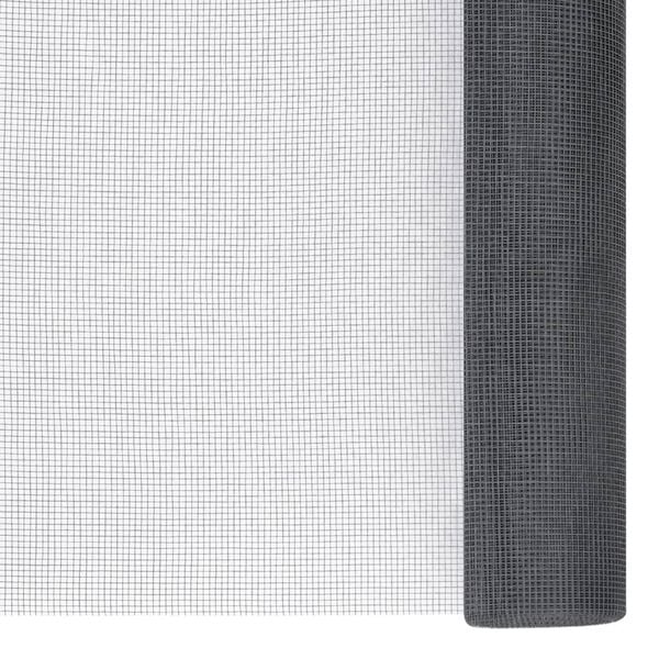 vidaXL Mesh Screen Fiberglass 80x1000 cm Grey