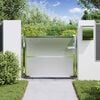 vidaXL Garden Gate with Lock Silver 100 x 75 cm Stainless Steel