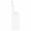vidaXL Dressing Table with Mirror High Gloss White 96x39x142 cm