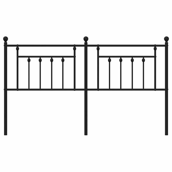 vidaXL Metal Replace Headboard Black 180 cm