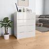 vidaXL Sideboard High Gloss White 60x35x80 cm Engineered Wood