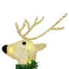 vidaXL LED Reindeers 6 pcs Gold Fabric