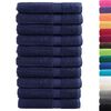 vidaXL Premium Sauna Towels "SOLUND" 10 pcs Navy Blue 80x200 cm 600 gsm
