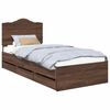 vidaXL Bed Frame with Drawer Brown Oak 100 x 200 cm Engineer Wood