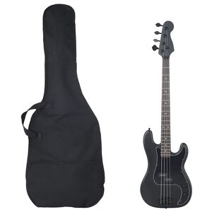 vidaXL Electric Bass Guitar for Beginner with Bag Black 4/4 46"