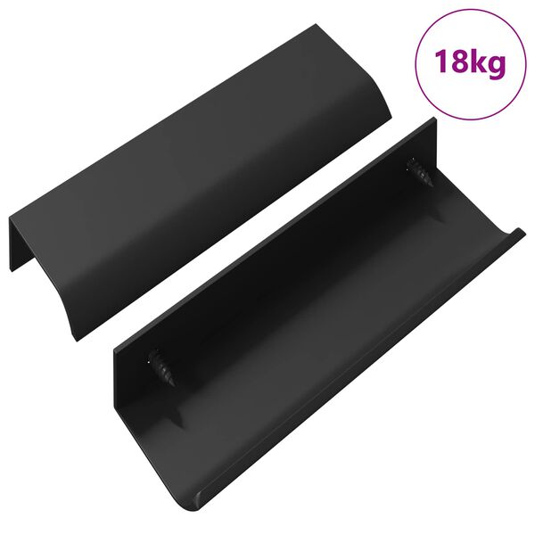vidaXL Handle 725 pcs Black 120 x 39.6 x 17 mm Aluminium