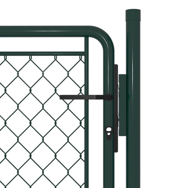 vidaXL Garden Gate Steel 100x100 cm Green