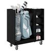 vidaXL Golf Cabinet with Wheel Plain Black Oak 90 x 45 x 98 cm
