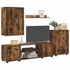 vidaXL TV Cabinet Set Wall-mounted 4 pcs Somoked Oak Engineered wood