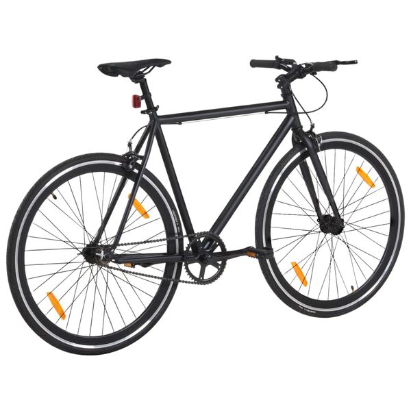 vidaXL Fixed Gear Bike Black 700c 59 cm