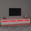 vidaXL TV Cabinet with LED Lights White 270x35x40 cm
