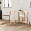 vidaXL Dining Chairs 2 pcs Natural 48 x 49 x 95 cm Solid Rubber Wood
