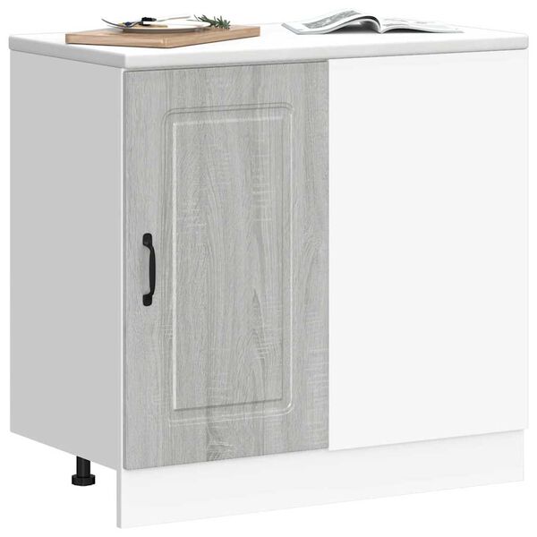 vidaXL Kitchen Base Cabinet Kalmar Grey Sonoma Engineered Wood