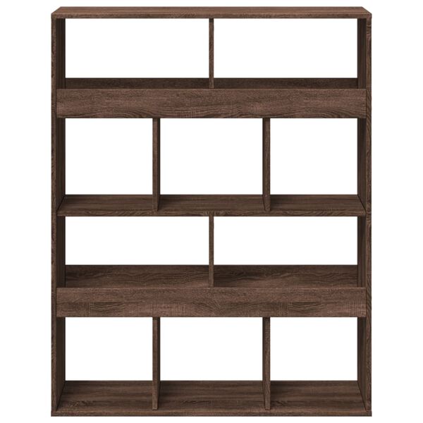 vidaXL Bookcase Brown Oak 100x33x125.5 cm Engineered Wood