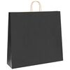 vidaXL Paper Bags 250 pcs with Handles Black 54x15x49 cm