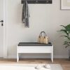 vidaXL Hall Bench with Cushion White 83 x 38 x 40 cm