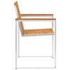 vidaXL Garden Chairs 6 pcs Solid Acacia Wood and Stainless Steel