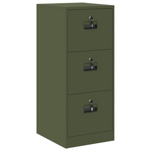 vidaXL File Cabinet Olive Green 44 x 50 x 106.5 cm Cold-Rolled Steel