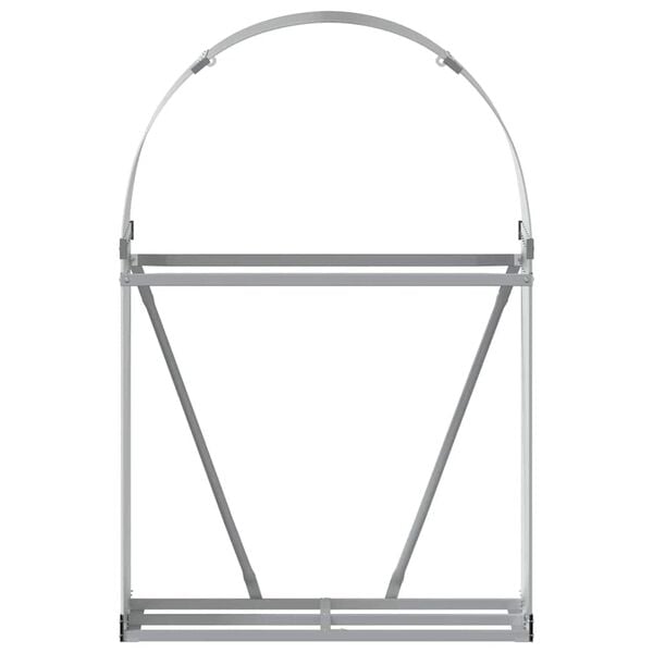 vidaXL Log Holder Light Grey 80x45x120 cm Galvanised Steel