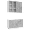 vidaXL Kitchen Unit LYON 4 pcs Concrete Grey Engineered Wood