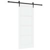 vidaXL Sliding Door ORKDAL White and Black 83 x 202 cm Solid Pine Wood