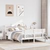 vidaXL Bed Frame without Mattress White 120x190 cm Small Double Solid Wood Pine