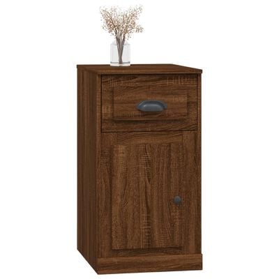 vidaXL Side Cabinet with Drawer Brown Oak 40x50x75 cm Engineered Wood