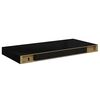 vidaXL Floating Wall Shelves 4 pcs High Gloss Black 50x23x3.8 cm MDF