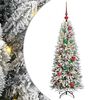 vidaXL Artificial Christmas Tree with 150 LEDs with Stand White 120 cm