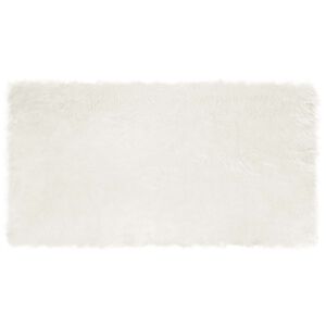 vidaXL Faux Sheepskin Rug TAFALLA White 80 x 150 cm Polyester