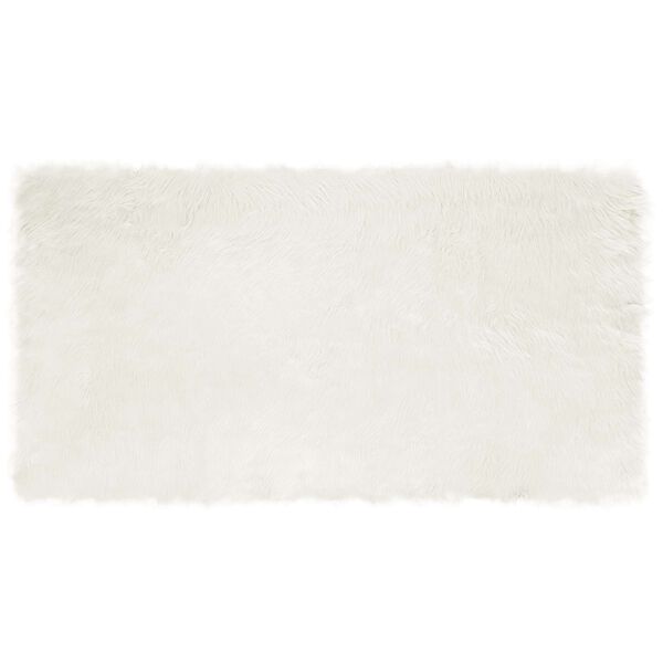 vidaXL Faux Sheepskin Rug Tafalla White 80 x 150 cm Polyester