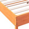 vidaXL Bed Frame without Mattress Wax Brown 140x190 cm Solid Wood Pine