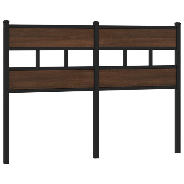 vidaXL Replace Headboard Brown Oak 120 cm Steel and Engineered Wood