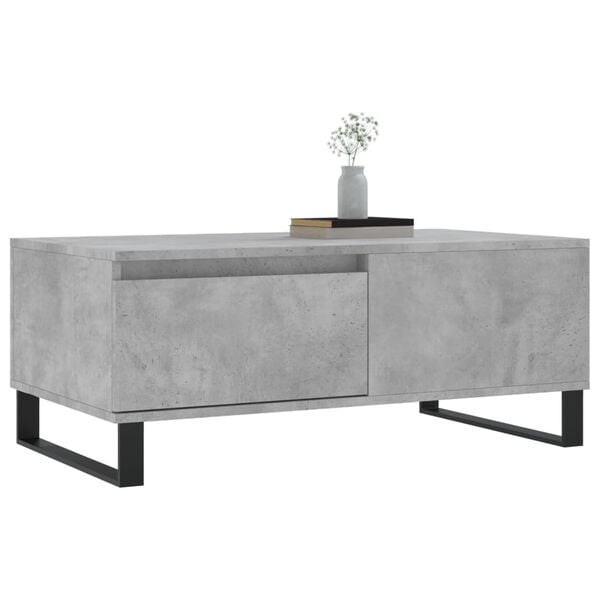 vidaXL Coffee Table Concrete Grey 90x50x36.5 cm Engineered Wood