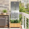 vidaXL Garden Privacy Screen Silver 50 x 140 cm Stainless steel