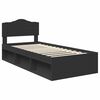 vidaXL Bed Frame with Headboard Black 90 x 200 cm Solid Pine Wood